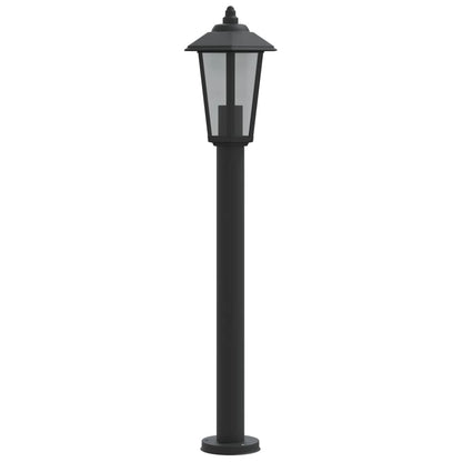 Outdoor Floor Lamps 3 pcs Black 80 cm in Stainless Steel