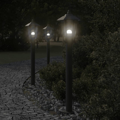 Outdoor Floor Lamps 3 pcs Black 80 cm in Stainless Steel