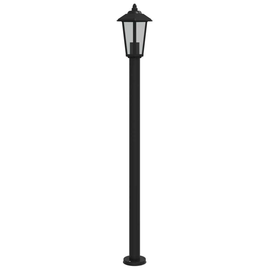 Silver Outdoor Floor Lamp 120 cm in Stainless Steel