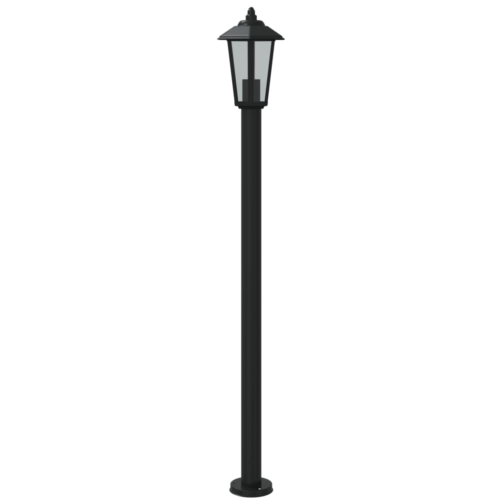 Silver Outdoor Floor Lamp 120 cm in Stainless Steel