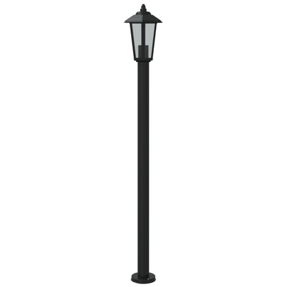 Silver Outdoor Floor Lamp 120 cm in Stainless Steel