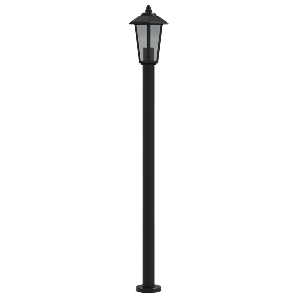 Silver Outdoor Floor Lamp 120 cm in Stainless Steel