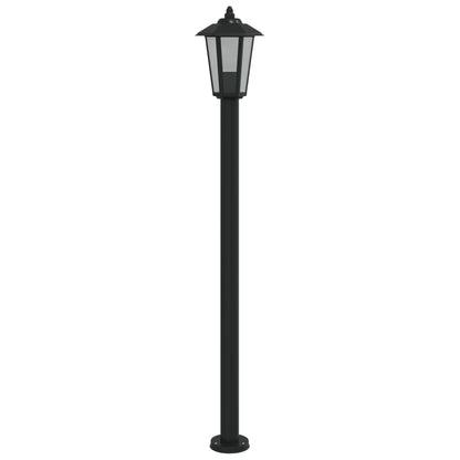 Silver Outdoor Floor Lamp 120 cm in Stainless Steel