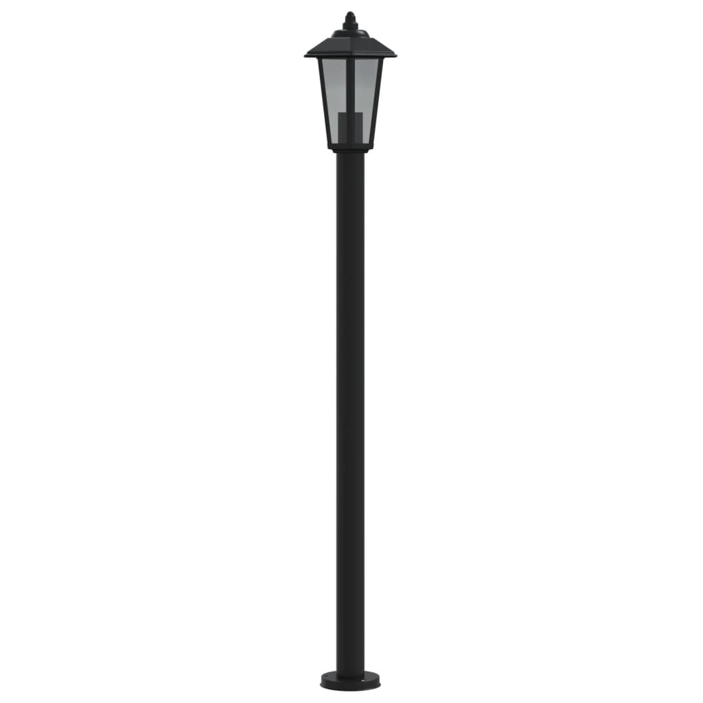 Outdoor Floor Lamps 3 pcs Black 120 cm in Stainless Steel
