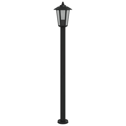 Outdoor Floor Lamps 3 pcs Black 120 cm in Stainless Steel