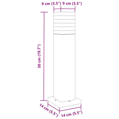 Lampade da Terra per Esterni Nera 50 cm in Alluminio