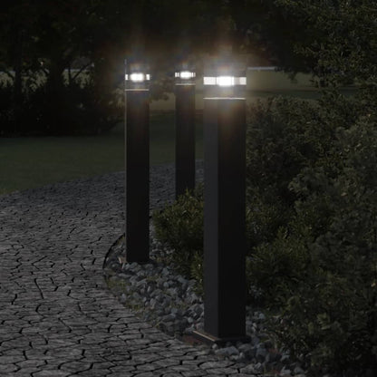Outdoor Floor Lamps 3pcs Black 80 cm in Aluminium