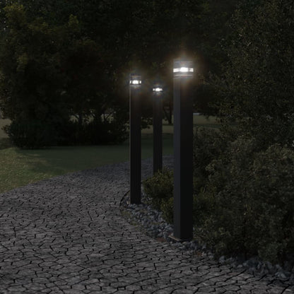 Black Outdoor Floor Lamp 110 cm in Aluminium