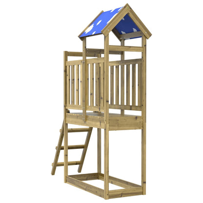 Torre Gioco con Scaletta 110,5x52,5x215cm Legno Pino Impregnato