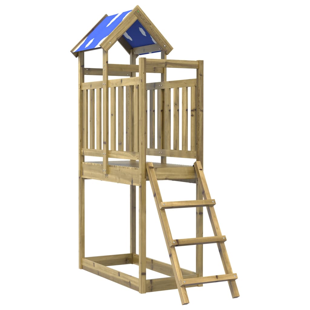 Torre Gioco con Scaletta 110,5x52,5x215cm Legno Pino Impregnato