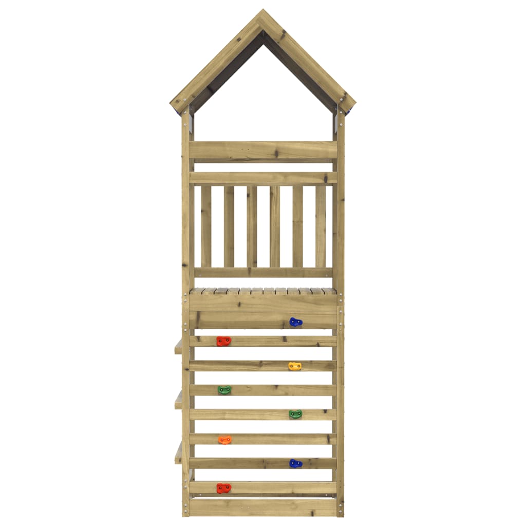 Torre da Gioco con Arrampicata 85x52,5x265 cm Pino Impregnato