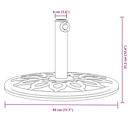 Base per Ombrellone per Pali Ø38/48 mm 12 kg Rotonda