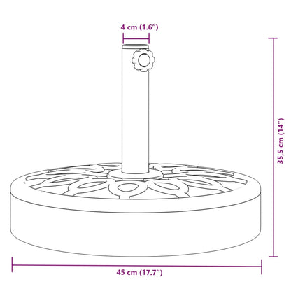 Base per Ombrellone per Pali Ø38/48 mm 25 kg Rotonda