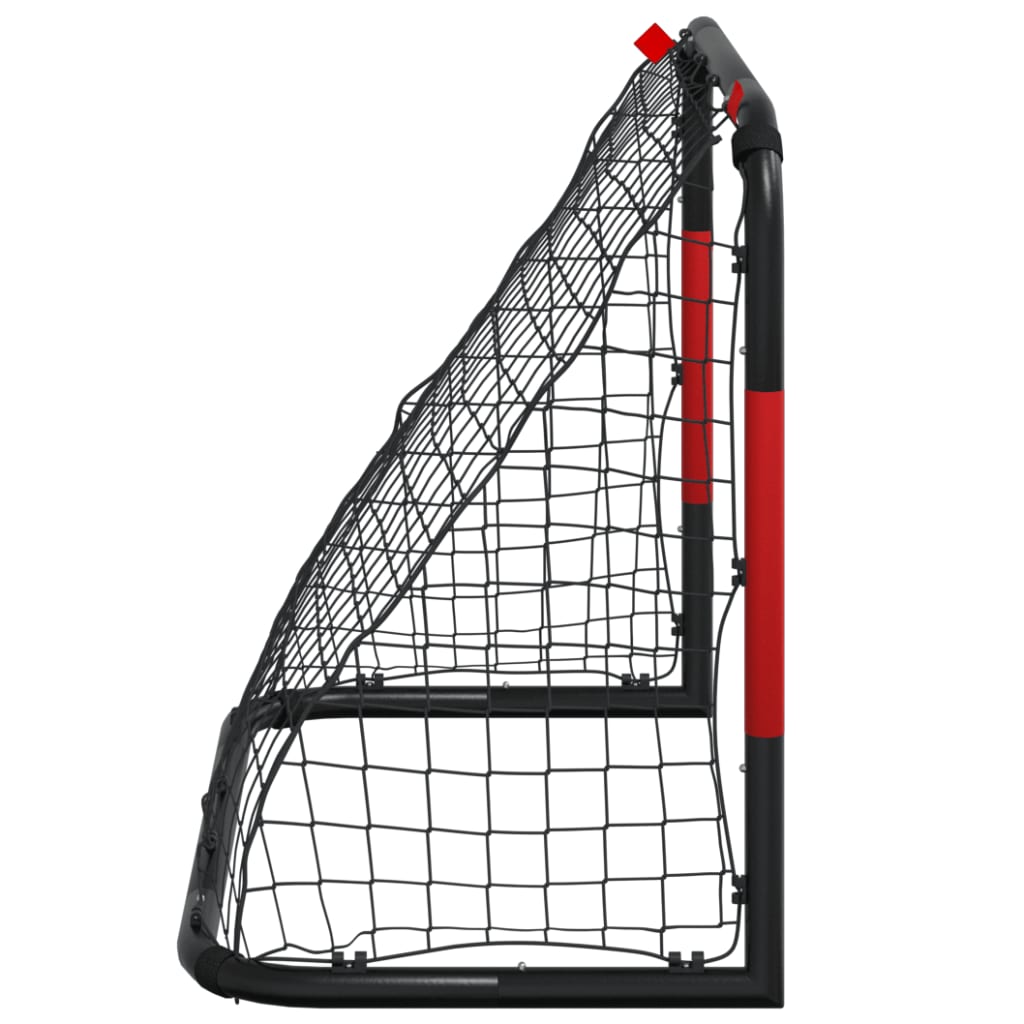 Porta da Calcio con Rete Rossa e Nera 90x48x71 cm in Acciaio | homemem39