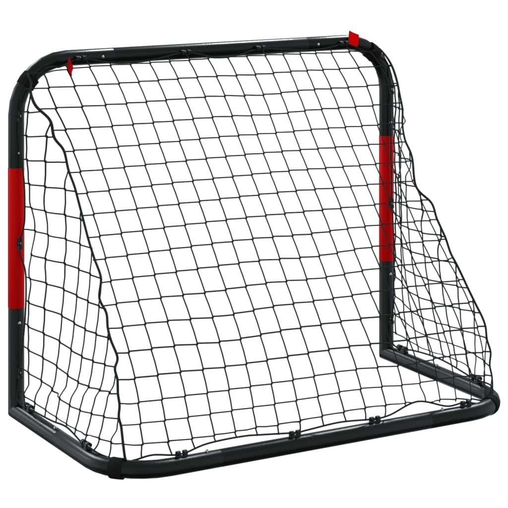 Porta da Calcio con Rete Rossa e Nera 90x48x71 cm in Acciaio | homemem39