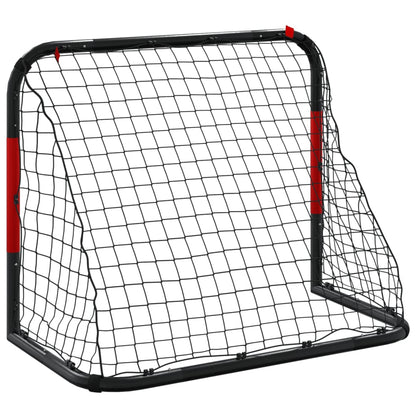 Porta da Calcio con Rete Rossa e Nera 90x48x71 cm in Acciaio | homemem39