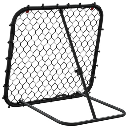 Rimbalzatore da Calcio Regolabile Nera 84x73x60-80 cm Acciaio