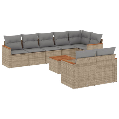 Patio Sofa Set 9-Posti Beige e grigio | homemem39