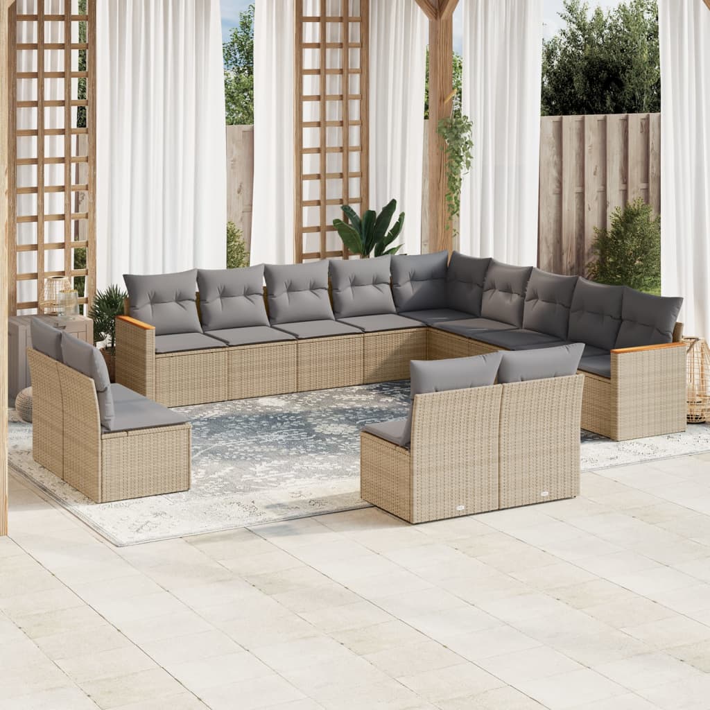 Patio Sofa Set 13-Posti Beige and Grey | homemem39