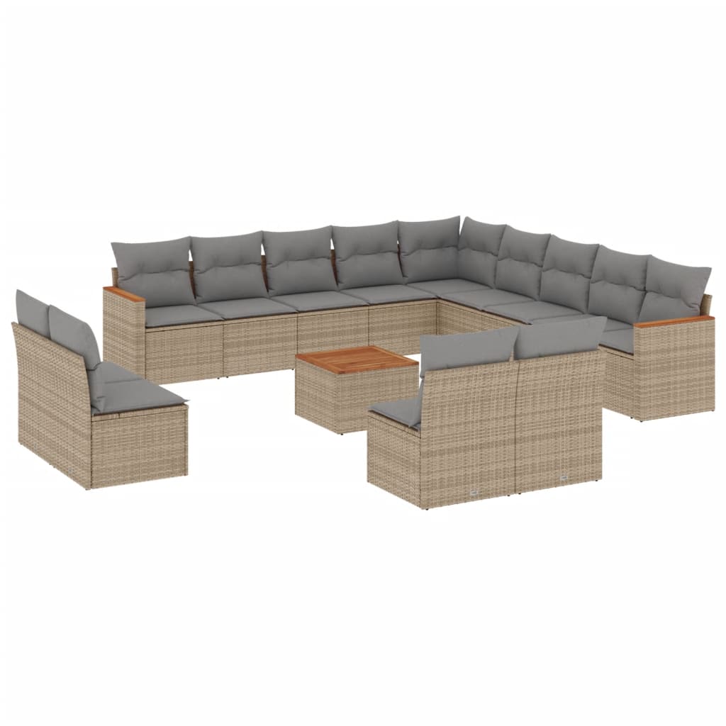 Patio Sofa Set 13-Posti Beige and Grey