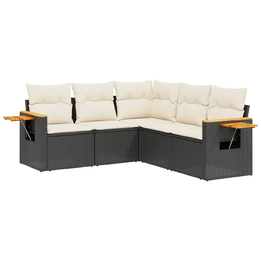 Patio Sofa Set 5-Posti Black and Cream | homemem39