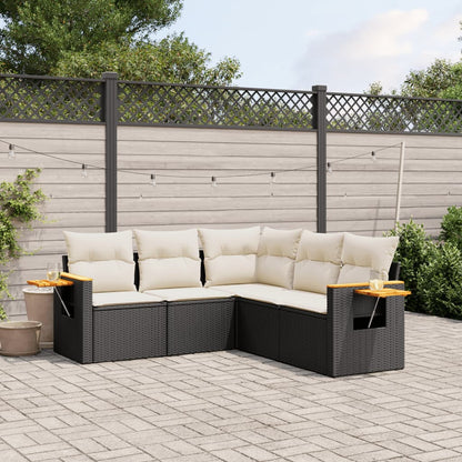 Patio Sofa Set 5-Posti Black and Cream | homemem39