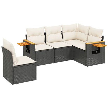 Patio Sofa Set 5-Posti Black and Cream | homemem39
