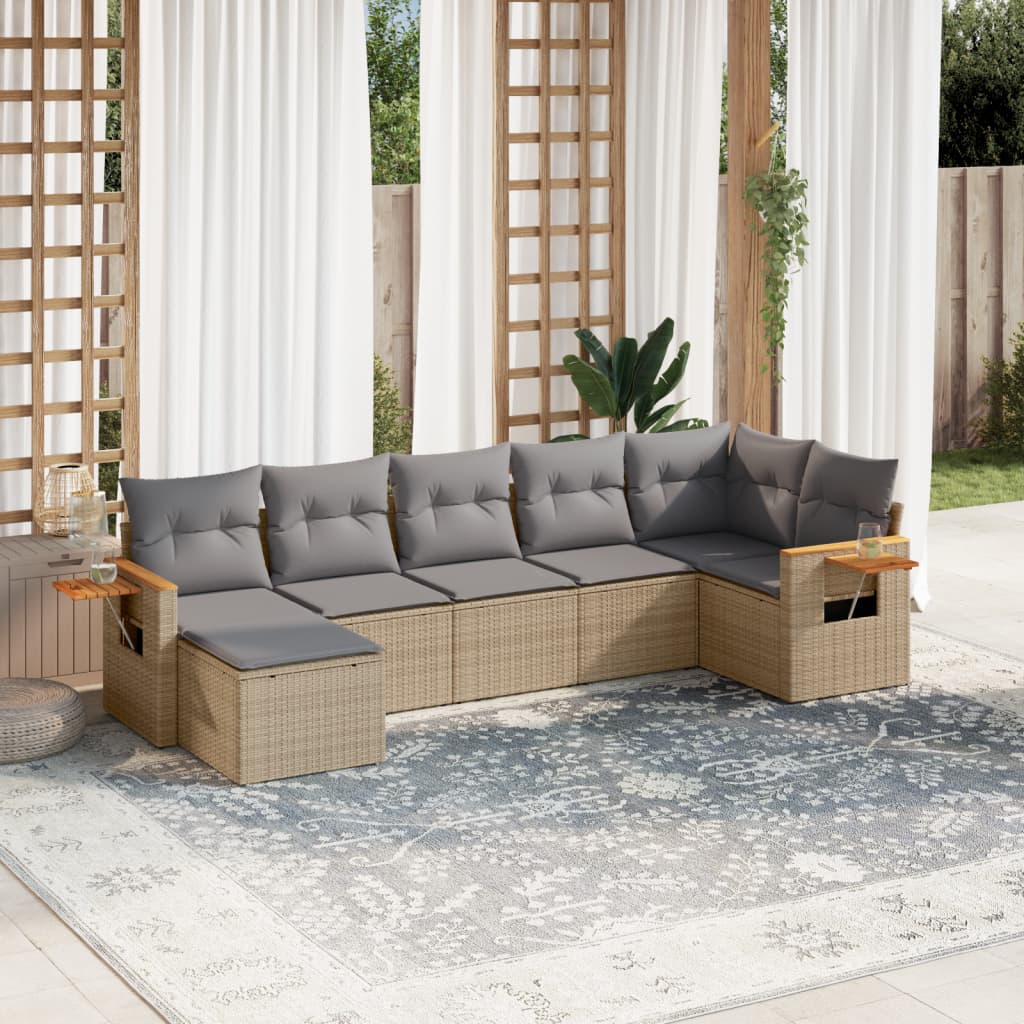 Patio Sofa Set 6-Posti Beige and Grey | homemem39