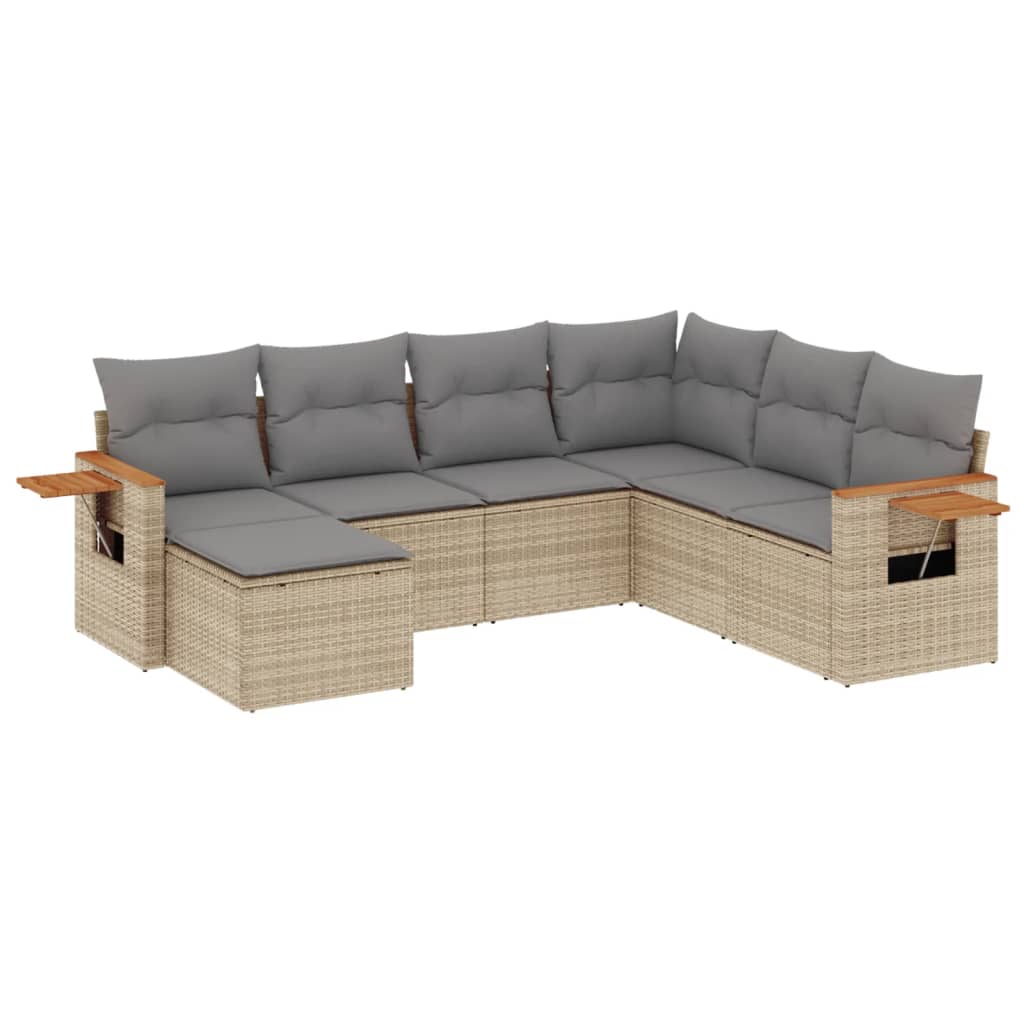 Patio Sofa Set 7-Posti Beige and Grey | homemem39