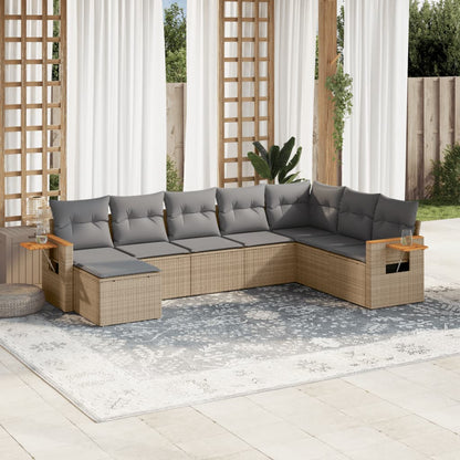 Patio Sofa Set 7-Posti Beige and Grey