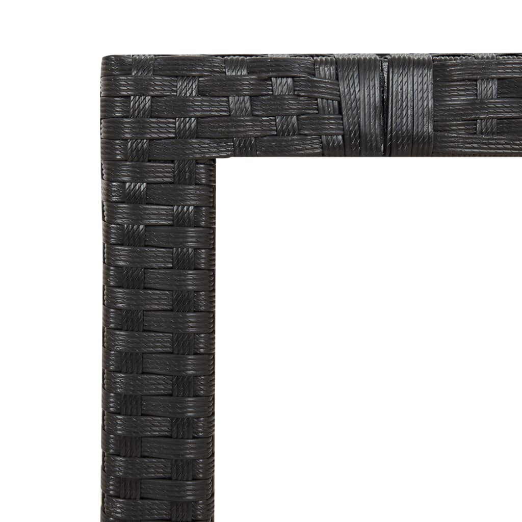 Set da Pranzo da Giardino 5 pz Nero con Cuscini in Polyrattan | homemem39