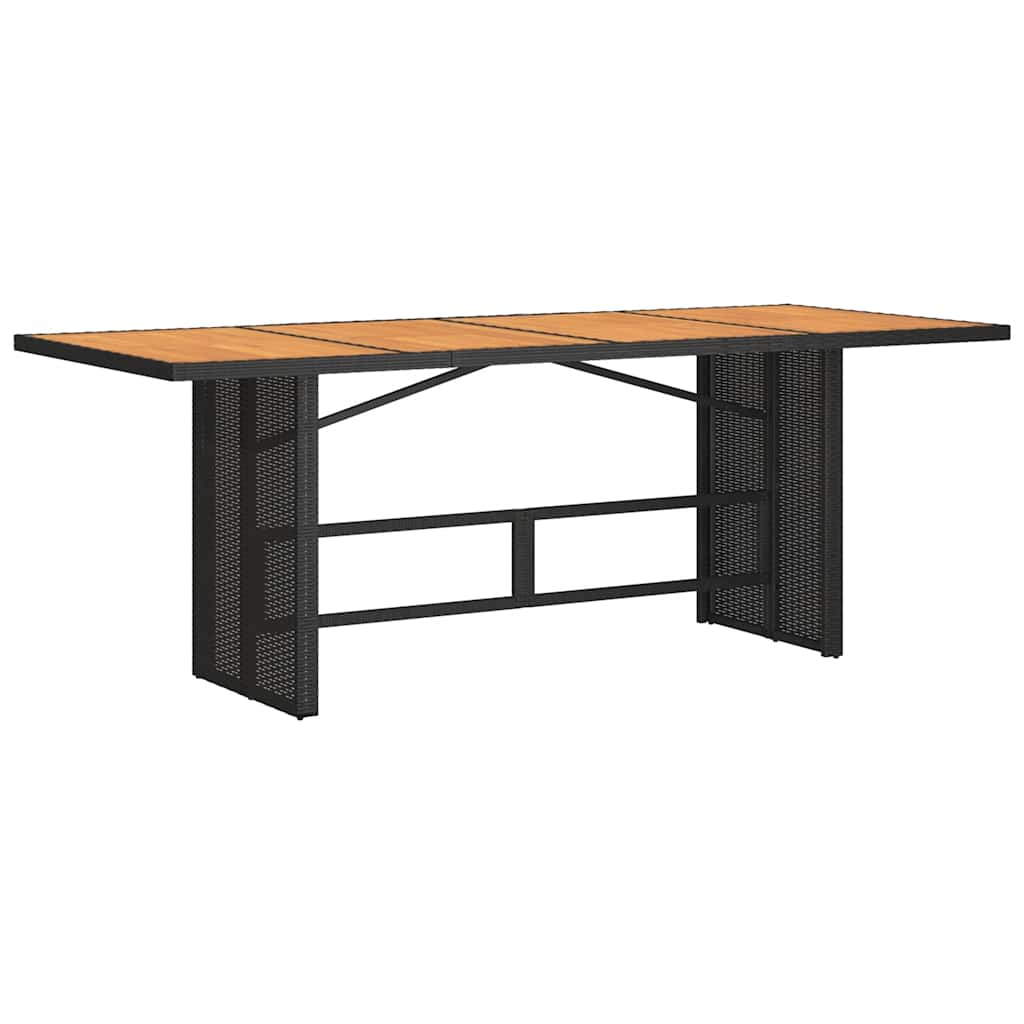 Set da Pranzo da Giardino 7 pz Nero con Cuscini in Polyrattan | homemem39