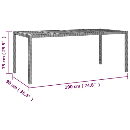 Set da Pranzo da Giardino 9 pz con Cuscini in Polyrattan Grigio | homemem39