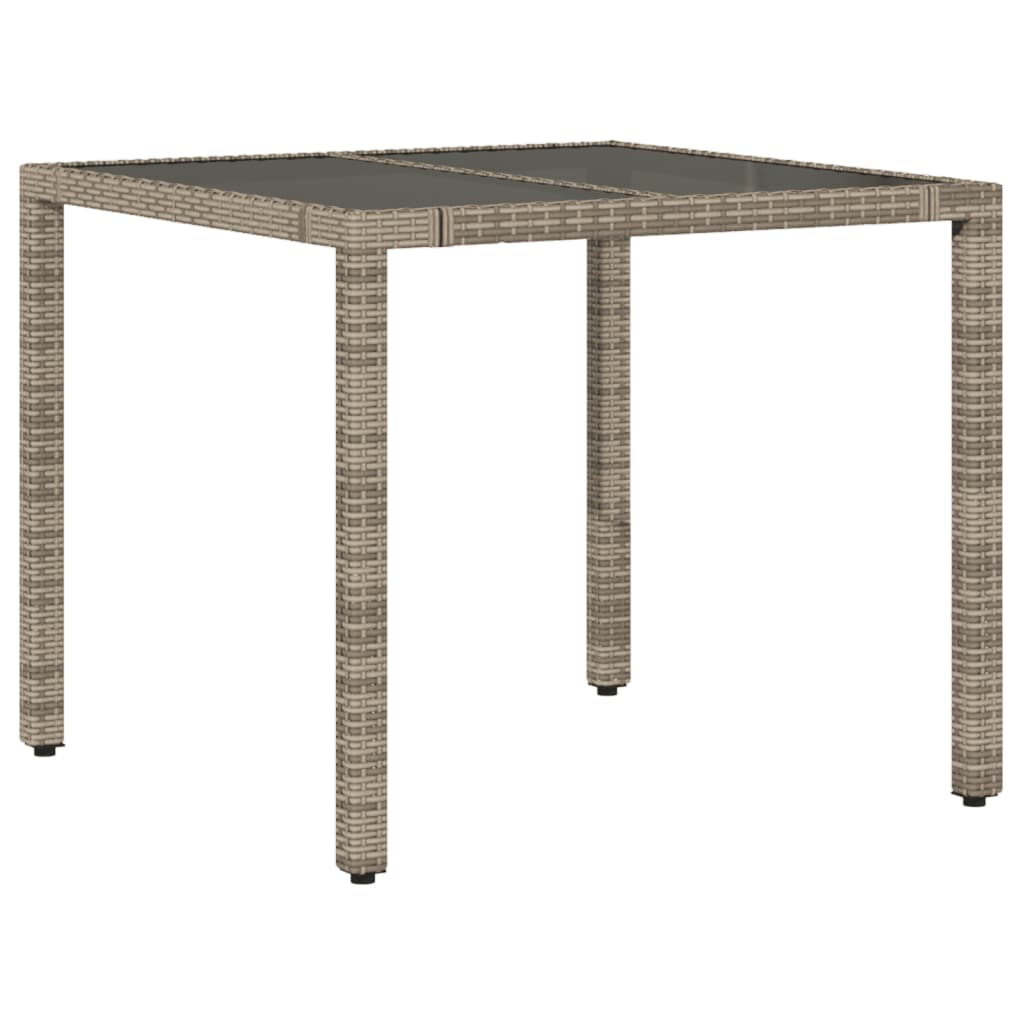 Set da Pranzo da Giardino 5 pz con Cuscini in Polyrattan Grigio | homemem39
