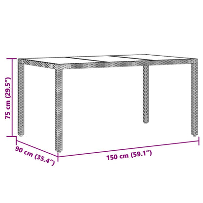 Set da Pranzo da Giardino 5 pz con Cuscini in Polyrattan Grigio | homemem39