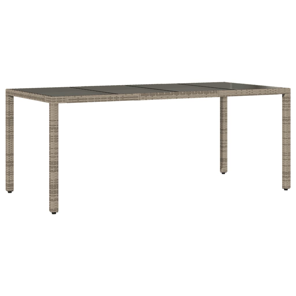 Set da Pranzo da Giardino 9 pz con Cuscini in Polyrattan Grigio | homemem39