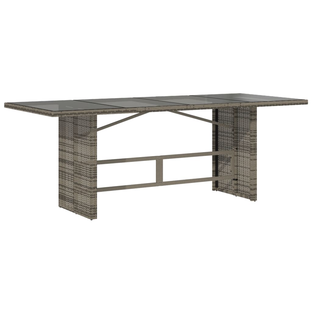 Set da Pranzo da Giardino 9 pz con Cuscini in Polyrattan Grigio | homemem39