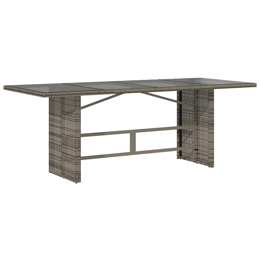 Set da Pranzo da Giardino 9 pz con Cuscini in Polyrattan Grigio | homemem39