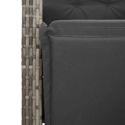 Set da Pranzo da Giardino 9 pz con Cuscini in Polyrattan Grigio | homemem39