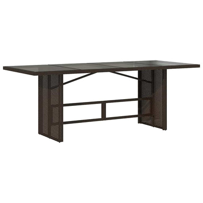 Set da Pranzo da Giardino 9pz con Cuscini Marrone in Polyrattan | homemem39