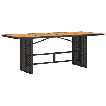 Set da Pranzo da Giardino 9 pz con Cuscini Nero in Polyrattan | homemem39