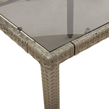 Set Bistrò da Giardino 7 pz con Cuscini in Polyrattan Grigio | homemem39