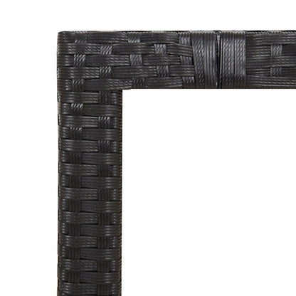 Set da Bistrò da Giardino 7 pz con Cuscini Nero in Polyrattan | homemem39