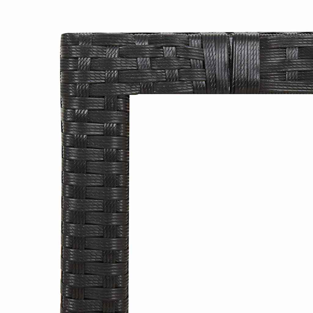 Set Bistrò da Giardino 9 pz con Cuscini in Polyrattan Nero | homemem39