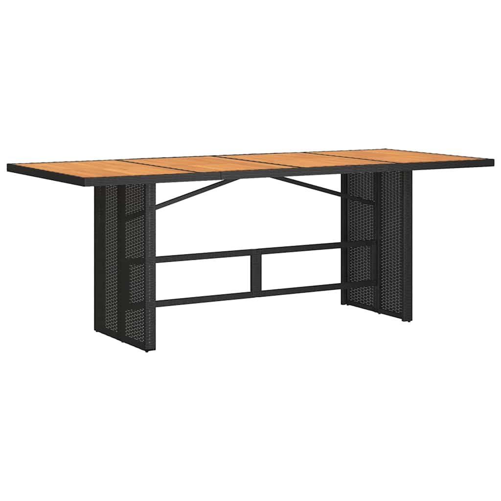 Set Bistrò da Giardino 9 pz con Cuscini in Polyrattan Nero | homemem39