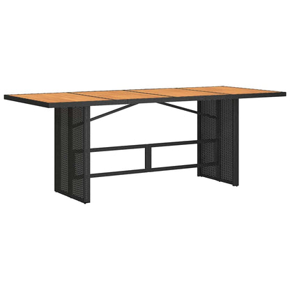 Set Bistrò da Giardino 9 pz con Cuscini in Polyrattan Nero | homemem39
