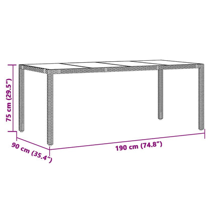 Set da Bistrò da Giardino 7 pz con Cuscini Nero in Polyrattan | homemem39
