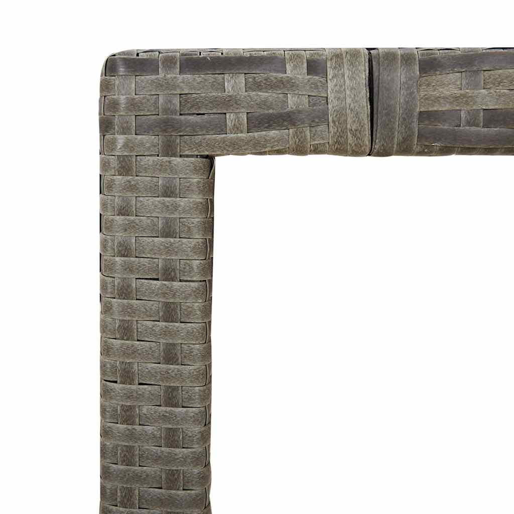 Set Bistrò da Giardino 7 pz con Cuscini in Polyrattan Grigio - homemem39