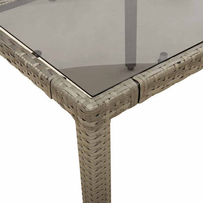 Set Bistrò da Giardino 5 pz con Cuscini in Polyrattan Grigio | homemem39