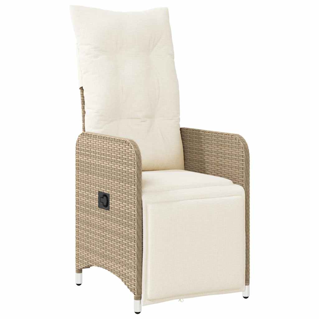 Set da Bistrò da Giardino 7 pz con Cuscini Beige in Polyrattan | homemem39